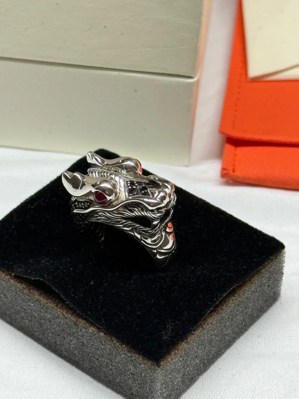 Authentic John Hardy Dragon ring size 7 sterling silver